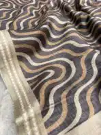 Samridhi (Tussar silk) - Grey - Image 2
