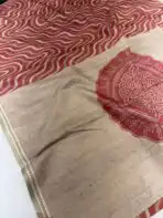 Samridhi (Tussar silk) - Peach - Image 4