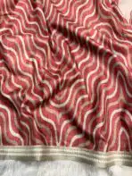 Samridhi (Tussar silk) - Peach - Image 3
