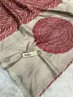Samridhi (Tussar silk) - Peach - Image 5