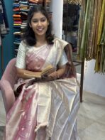 Varnam (Tissue Kancheevaram silk)- Taffy pink - Image 6