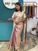 Varnam (Tissue Kancheevaram silk)- Taffy pink