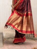 Rohini (Soft silk) - Coffee brown - Image 6