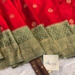 Laalima (Mushru satin silk) - Ruby red