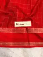 Bhumi (Semi Mysore crepe) - Black & Red - Image 4