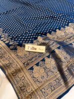 Shivanya (Mushru Kattan silk) - Royal blue - Image 4