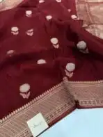 Shivanya (Mushru Kattan silk) - Cinnamon - Image 3