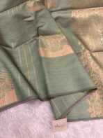 Srishti (Raw silk) - Pista Green - Image 3