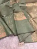Srishti (Raw silk) - Pista Green - Image 3