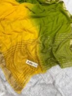 Aira (Georgette silk) - Green - Yellow - Image 4