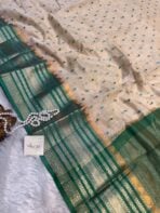 Tamara (Embroidered Tussar silk) - Emerald - Image 4