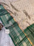 Tamara (Embroidered Tussar silk) - Emerald - Image 4