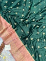 Laalima (Mushru satin silk) - Bottle green - Image 4
