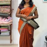 Rohini (Soft silk) - Burnt orange