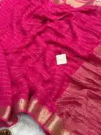 Dilruba (Crushed Viscose georgette) - Rani Pink