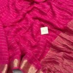 Dilruba (Crushed Viscose georgette) - Rani Pink
