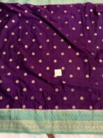Laalima (Mushru satin silk) -  Royal purple - Image 6