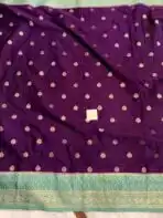 Laalima (Mushru satin silk) -  Royal purple - Image 6