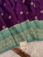 Laalima (Mushru satin silk) -  Royal purple