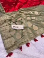 Laalima (Mushru satin silk) - Ruby red - Image 6