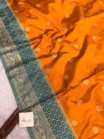 Laalima (Mushru satin silk) - Golden mustard - Image 3