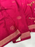 Shivanya (Mushru Kattan silk) - Hot Candy pink