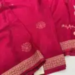 Shivanya (Mushru Kattan silk) - Hot Candy pink