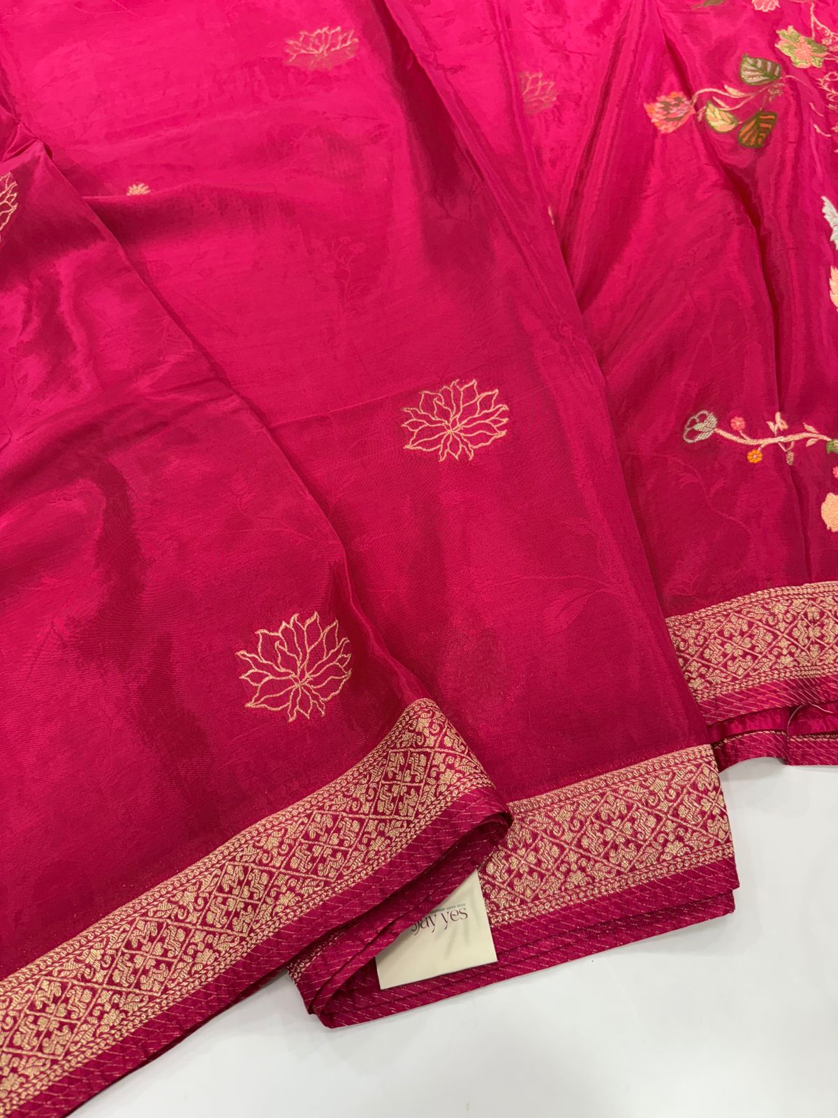 cfb62722-f03d-49b8-bc5f-ea5d8c6e3315 Shivanya (Mushru Kattan silk) - Hot Candy pink - Image 1