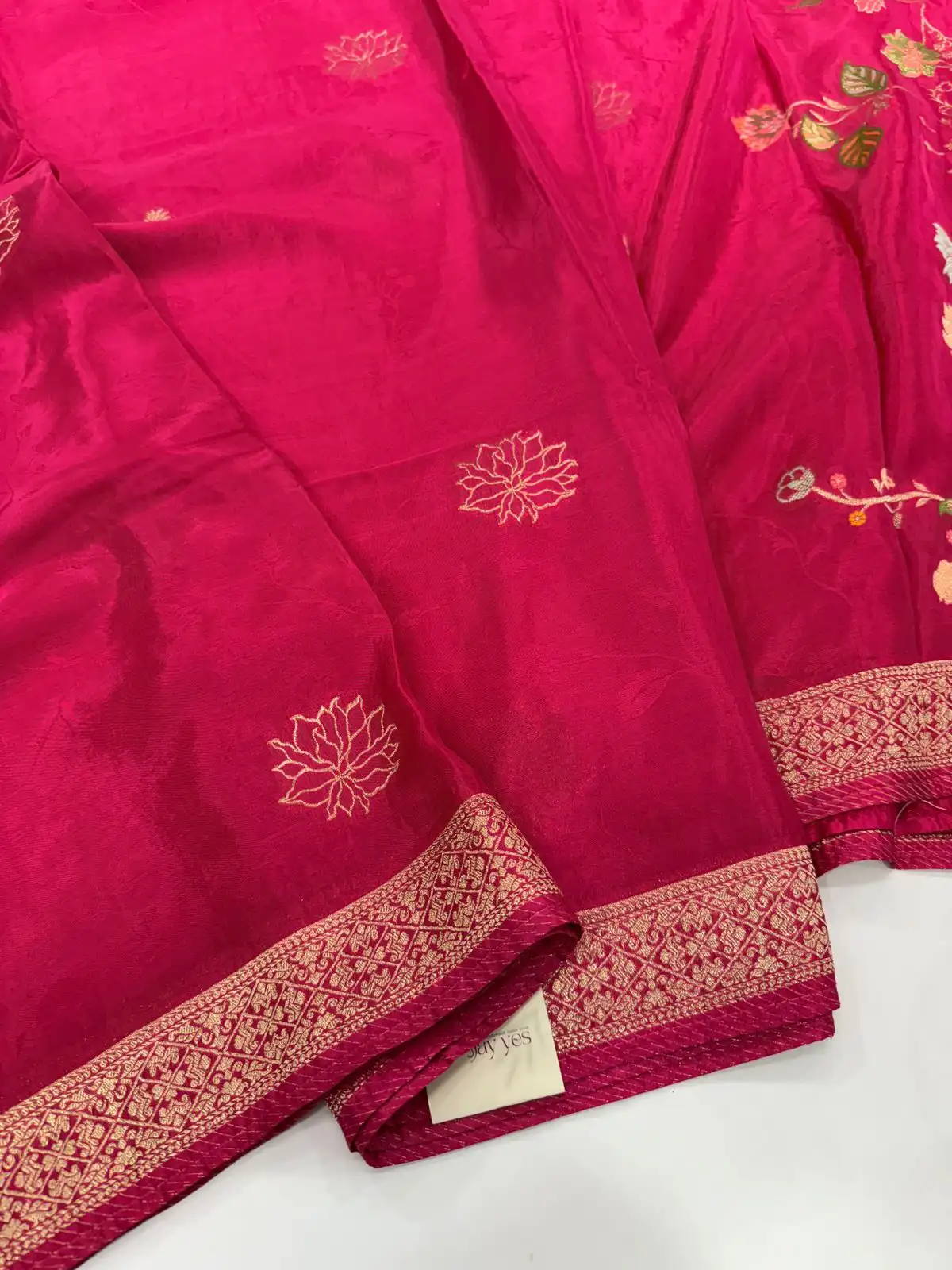 cfb62722-f03d-49b8-bc5f-ea5d8c6e3315 Shivanya (Mushru Kattan silk) - Hot Candy pink - Image 1
