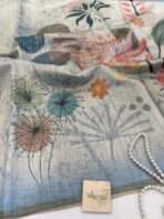 Crushed blooms (Fancy silk) - Blue
