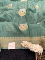 Shivanya (Mushru Kattan silk) - Sea foam - Image 2