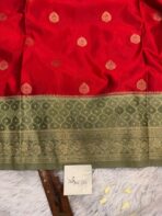 Laalima (Mushru satin silk) - Ruby red - Image 4