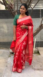 Rohini ( Soft silk) - Vermillion red