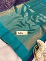Lakshmi (Semi silk) - Navy blue - Image 4