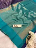 Lakshmi (Semi silk) - Navy blue - Image 4