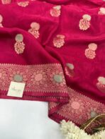 Shivanya (Mushru Kattan silk) - Raspberry pink