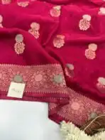 Shivanya (Mushru Kattan silk) - Raspberry pink