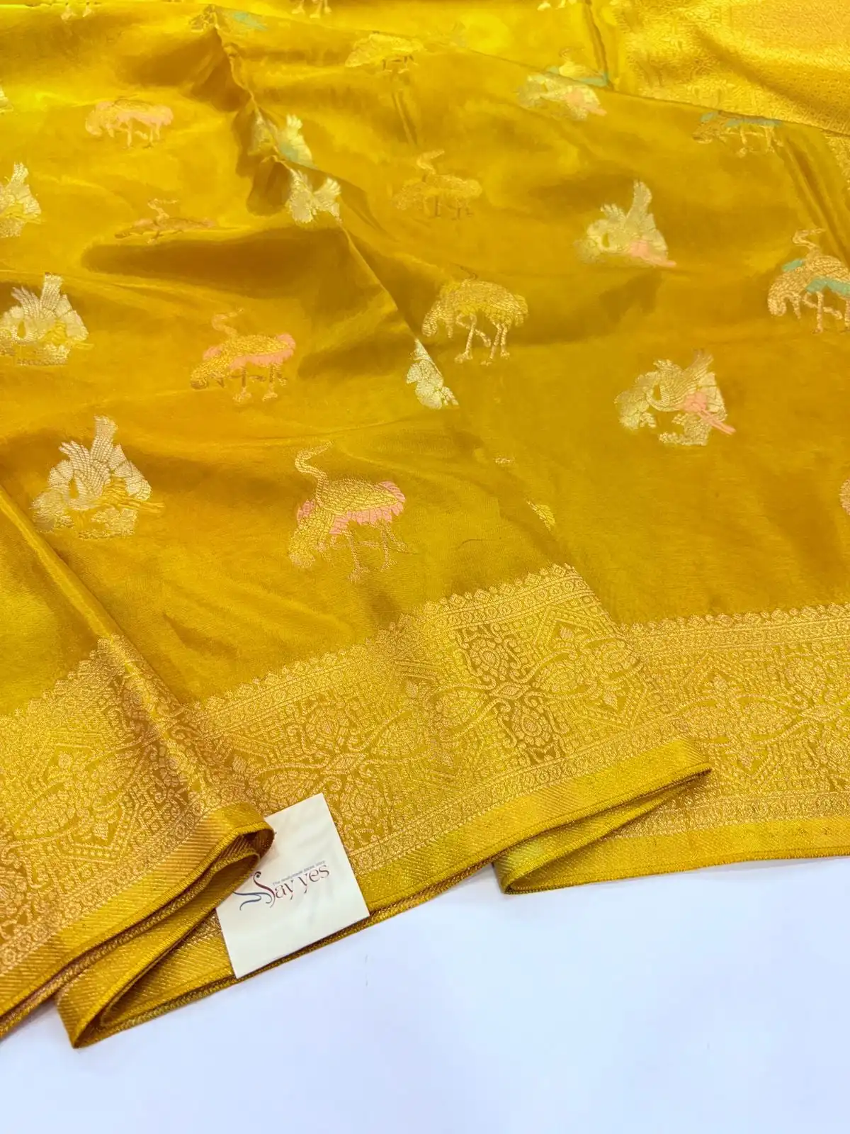 de7df3ac-0ab1-4a4d-8dbf-cd873e8b6d49 Shivanya (Mushru Kattan silk) - Brit Yellow - Image 1