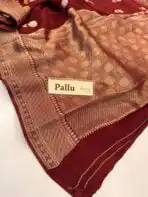 Shivanya (Mushru Kattan silk) - Cinnamon - Image 5