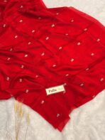 Elara (Sequinned space silk) - Vermilion red - Image 3