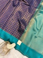 Lakshmi (Semi silk) - Navy blue