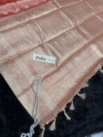 Varnam (Tissue Kancheevaram silk ) - Bright Salmon - Image 5