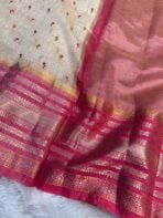 Tamara (Embroidered Tussar silk) - Pink - Image 2