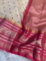Tamara (Embroidered Tussar silk) - Pink - Image 2