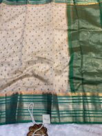 Tamara (Embroidered Tussar silk) - Emerald - Image 3