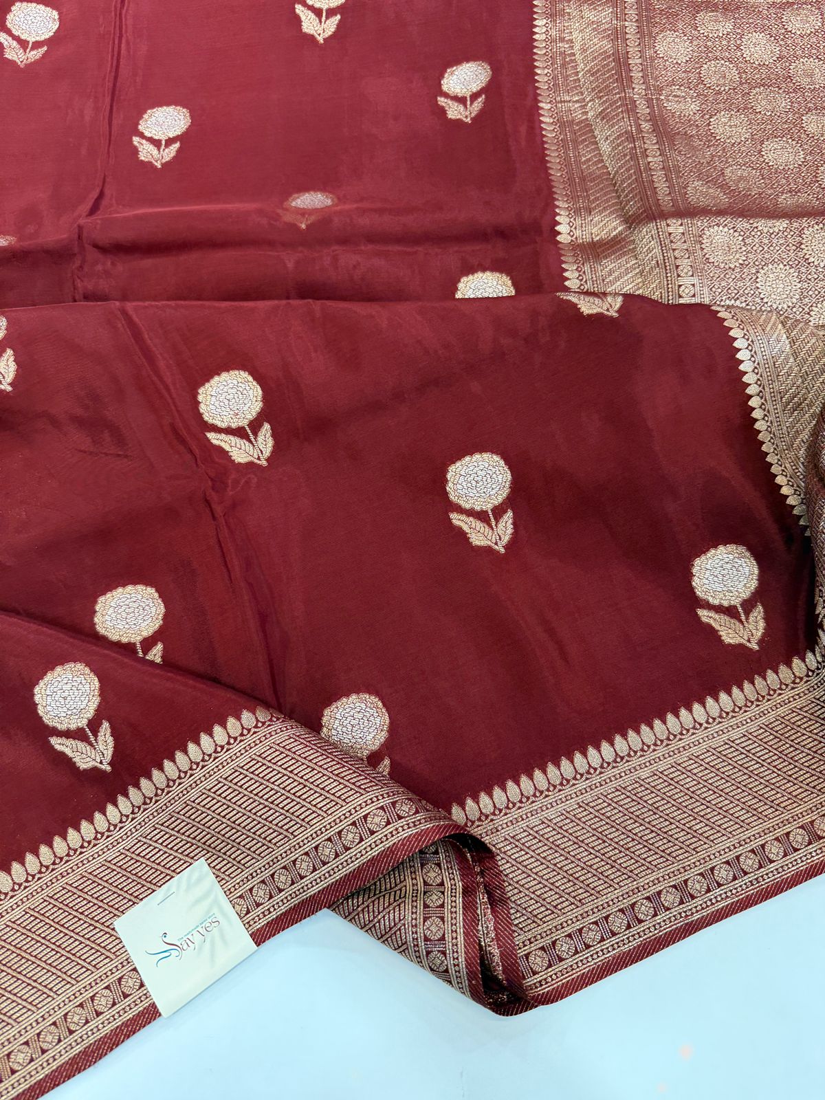 f07a19c9-aba1-4c7d-9d06-17062517e885 Shivanya (Mushru Kattan silk) - Cinnamon - Image 1