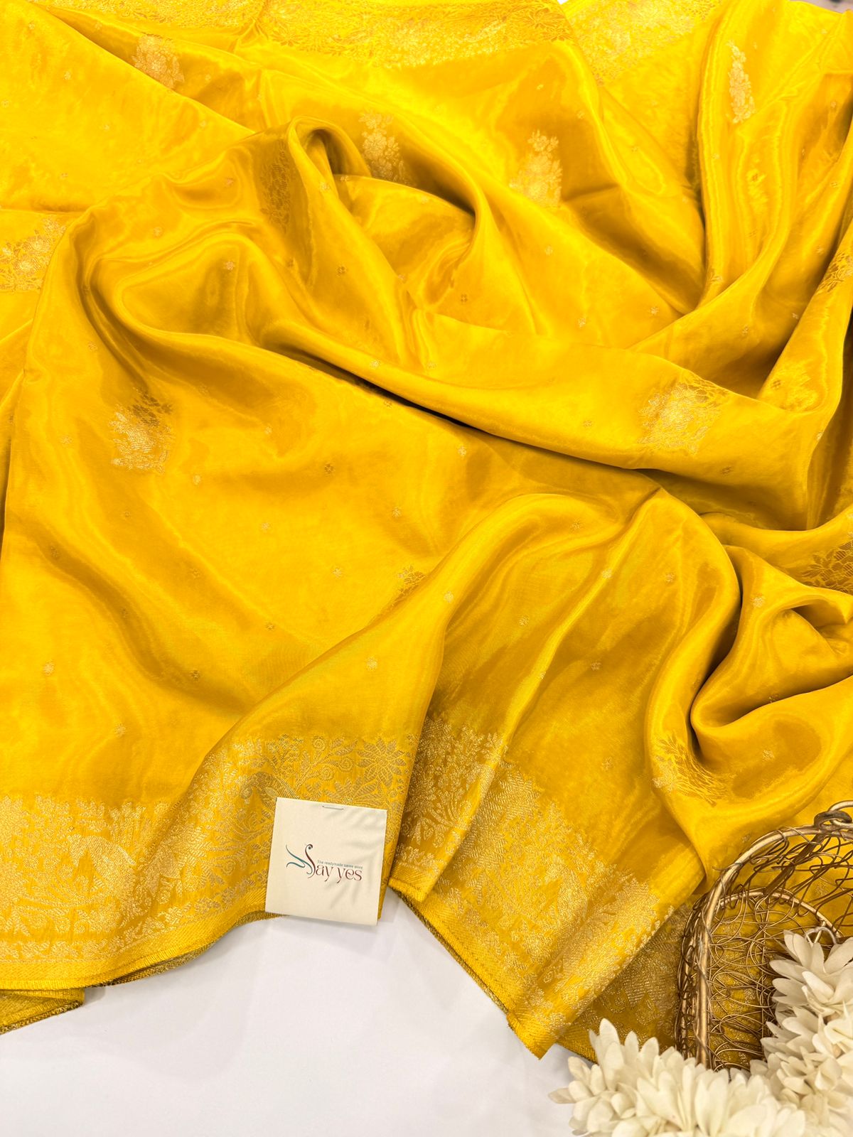 f0810ba7-c241-47c4-bae4-7353e3e1122d Shivanya (Mushru Kattan silk) - Sunshine yellow - Image 1
