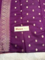 Lakshmi (Semi silk) - Peach & Magenta - Image 6