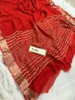 Aira (Sequinned Georgette silk) -  Rust Orange - Image 3