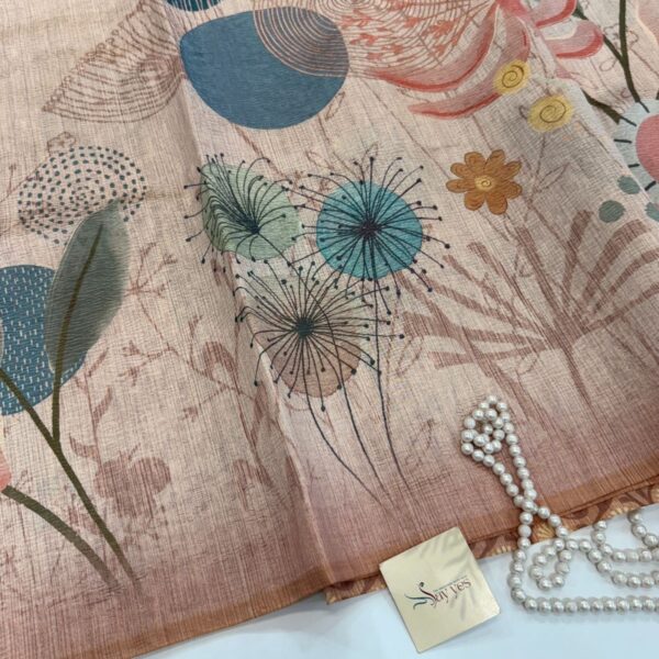 Crushed blooms (Fancy silk) - Dusty peach